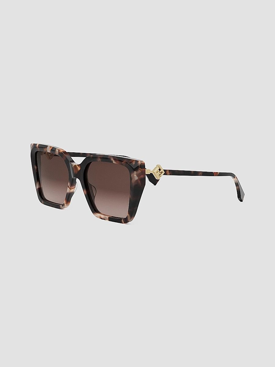 Women's Diamonds 54MM Butterfly Sunglasses - Coloured Havana Brown