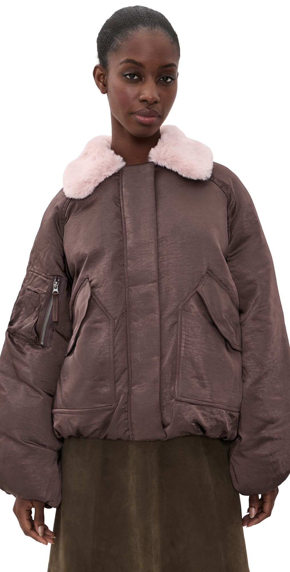 Muse Assembly Meg Puffer Jacket Brown XL