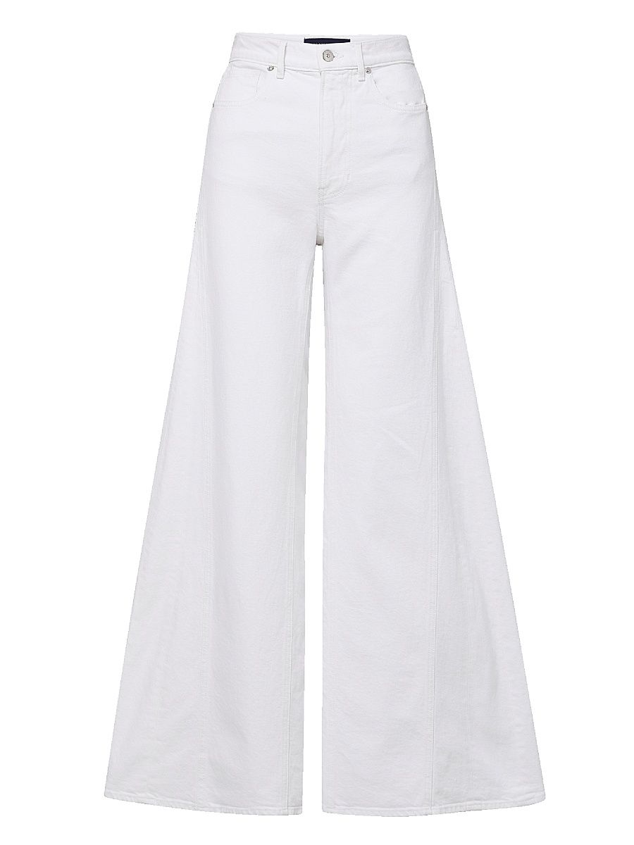 Women's Vicki Spliced Extra Wide-Leg Jeans - White - Size 32