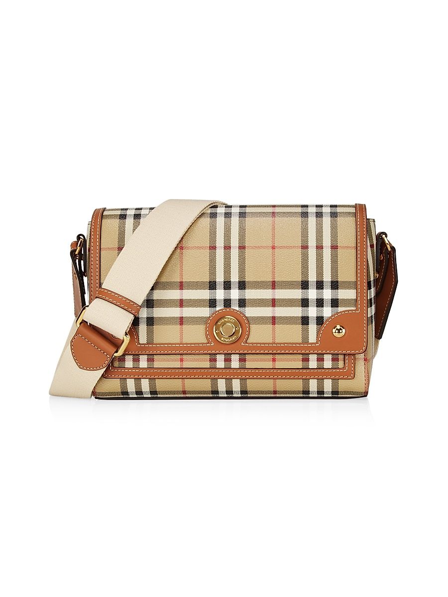 Women's Note Check Crossbody Bag - Briar Brown