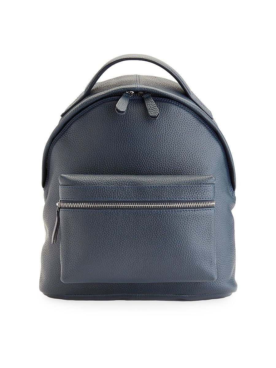 Women's Leather Travel Backpack - Cobalt