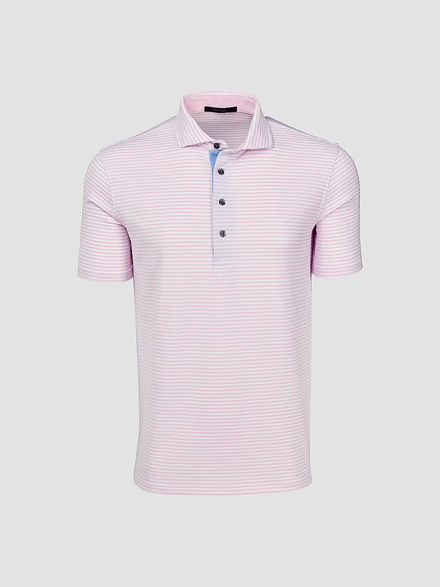 Greyson Men's Quogue Striped Polo Shirt - Sunrise Arctic - Size XXL