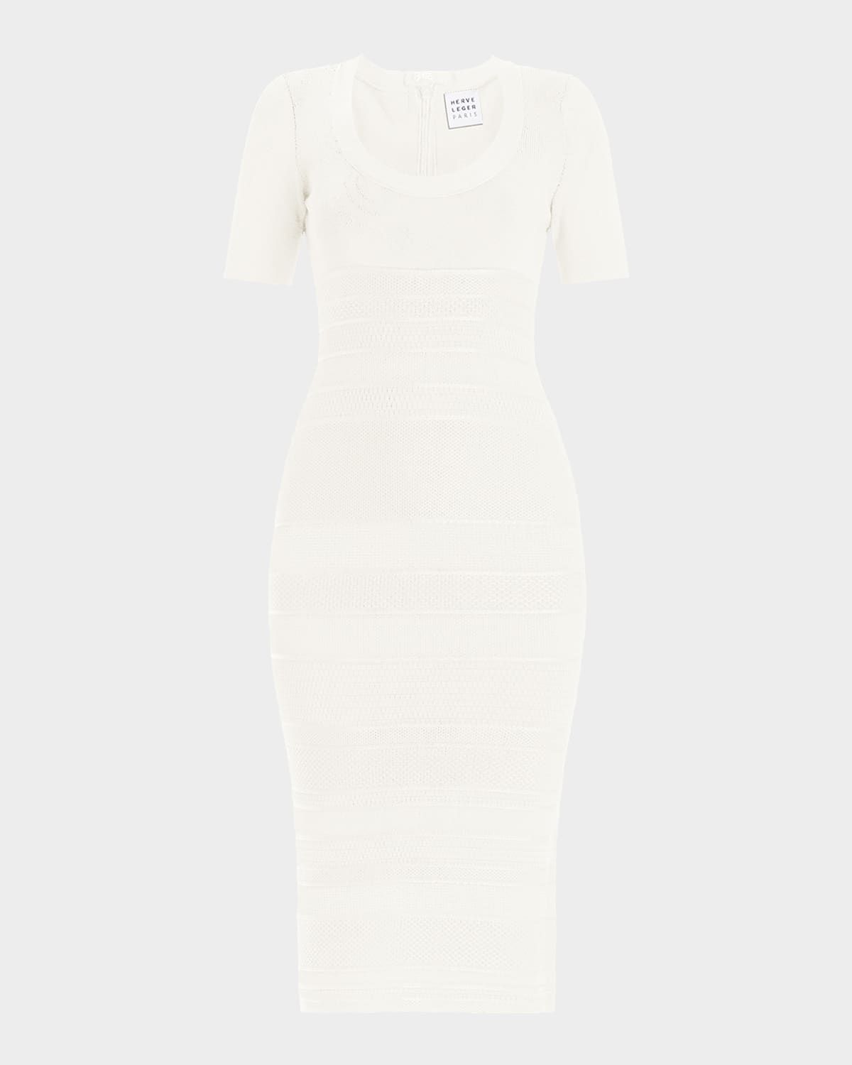 Marianne Short-Sleeve Midi Bandage Dress