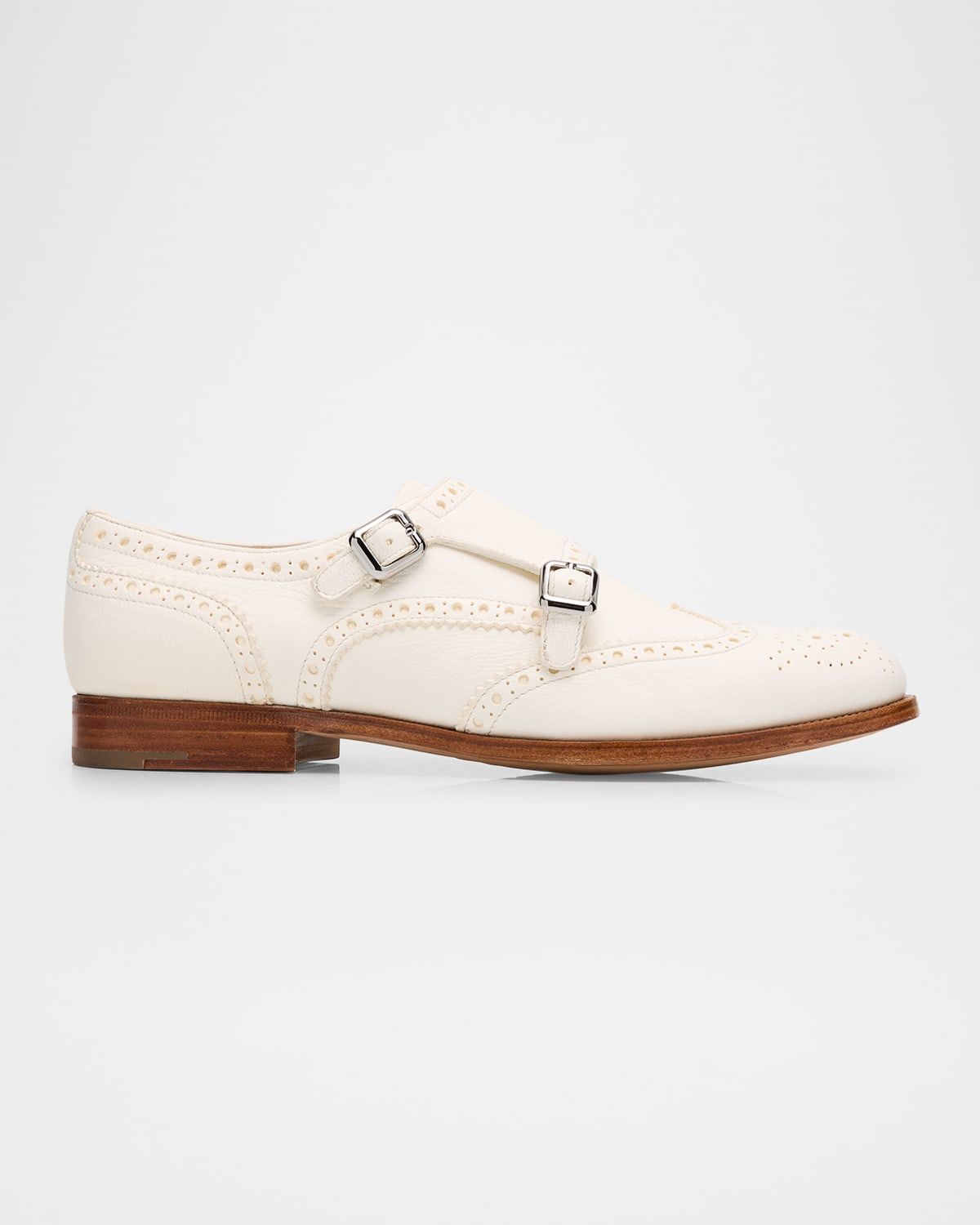 Lana Leather Double Monk Derby Loafers