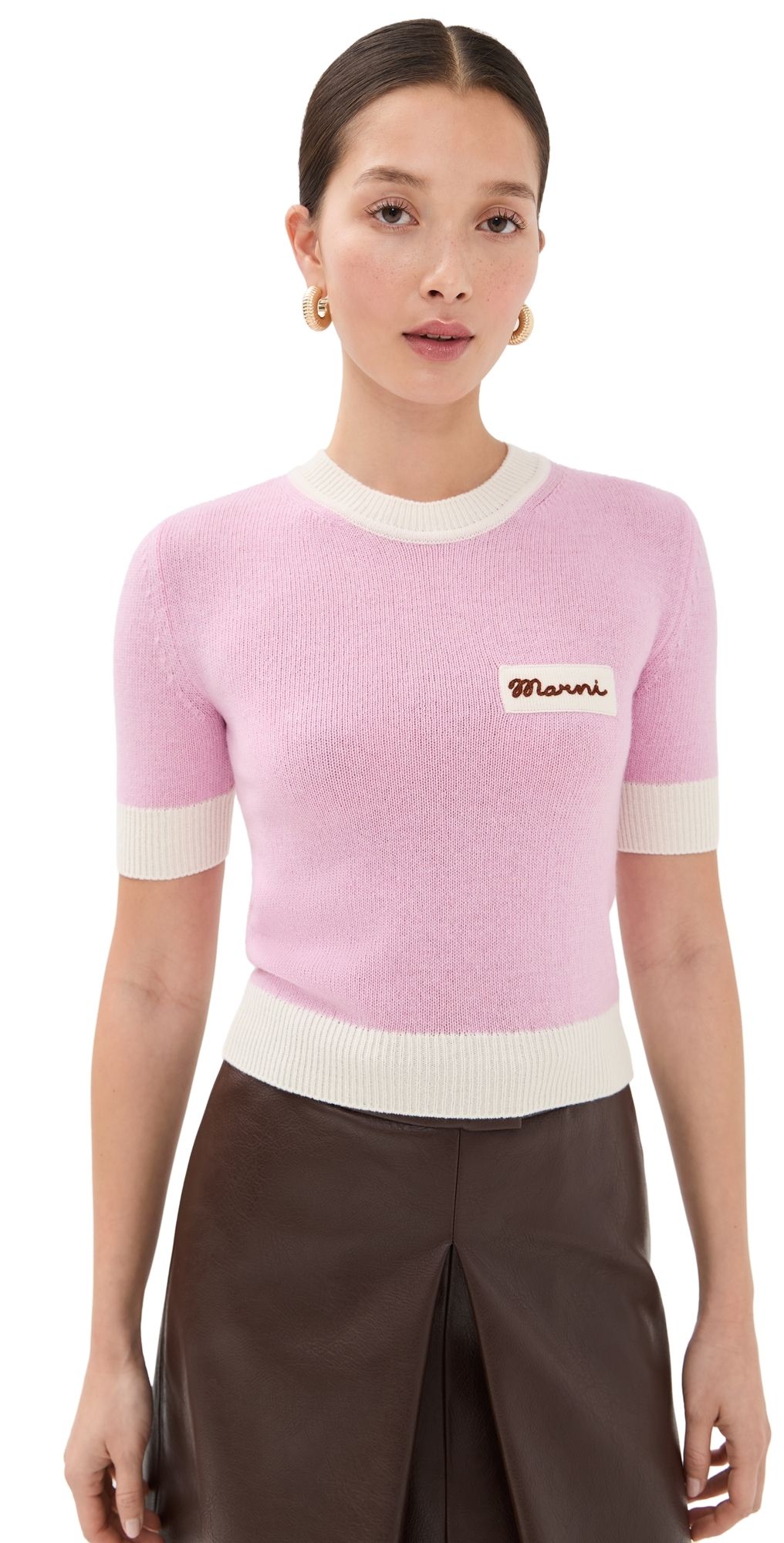 Marni Round Neck Sweater Pink Gummy 44
