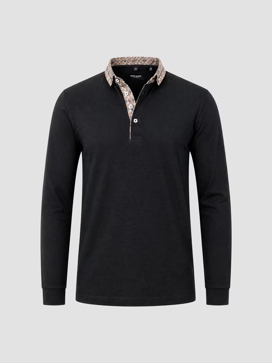 Maceoo Men's Newton Polo Shirt - Black - Size XXXL
