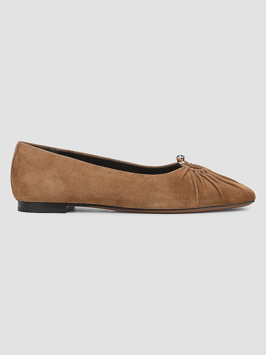Women's Dulcy Suede Ballet Flats - Elmwood - Size 5.5
