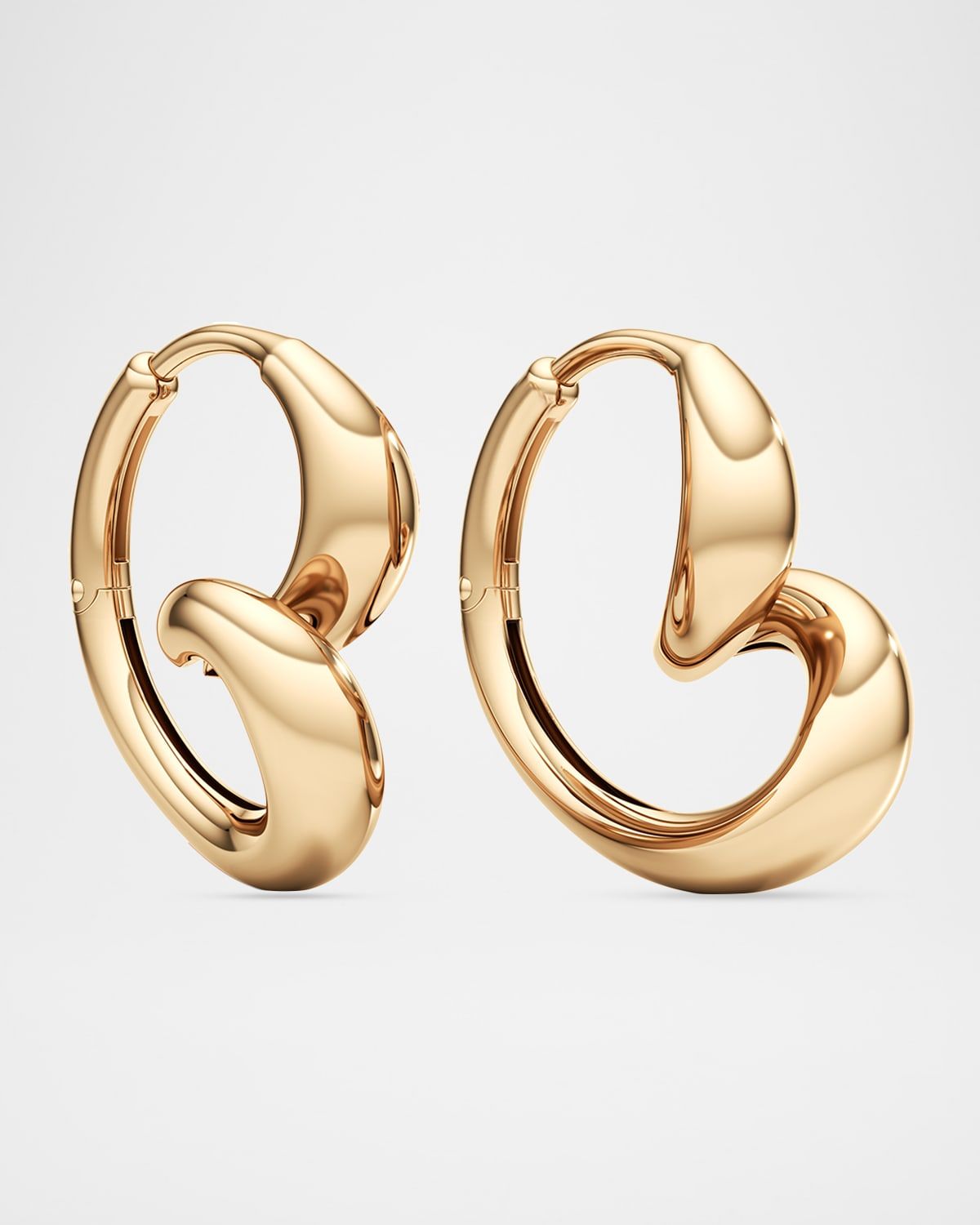 Whirlwind Hoop Earrings in 18K Yellow Gold