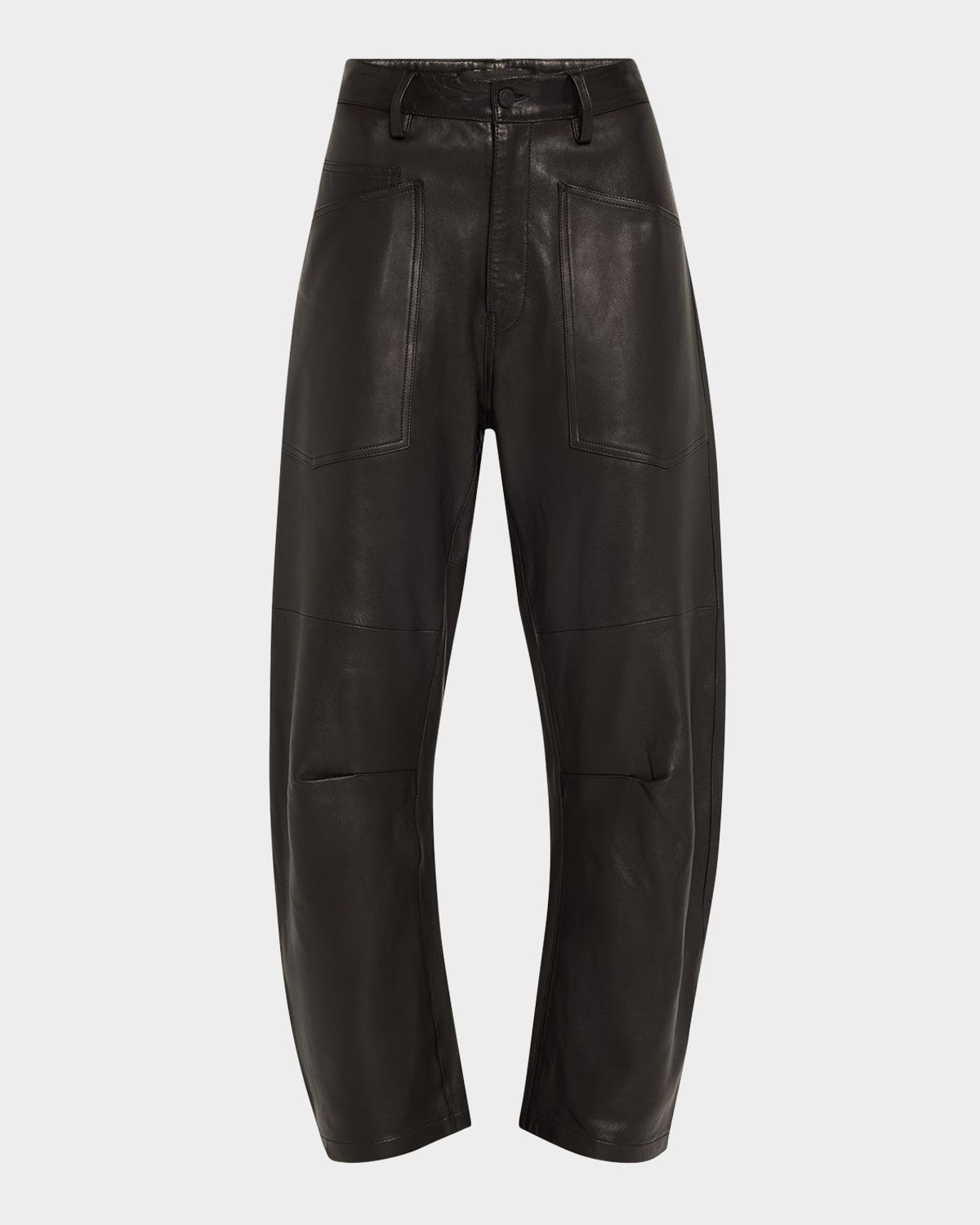 Shon Barrel Leather Pants