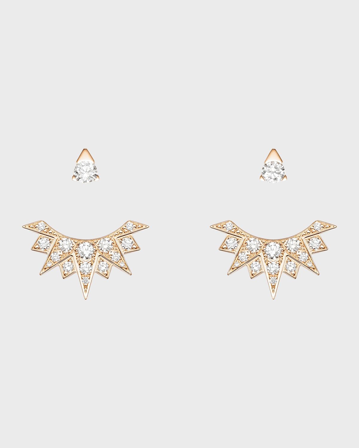 Sunlight 18k Rose Gold Diamond Earring Jackets