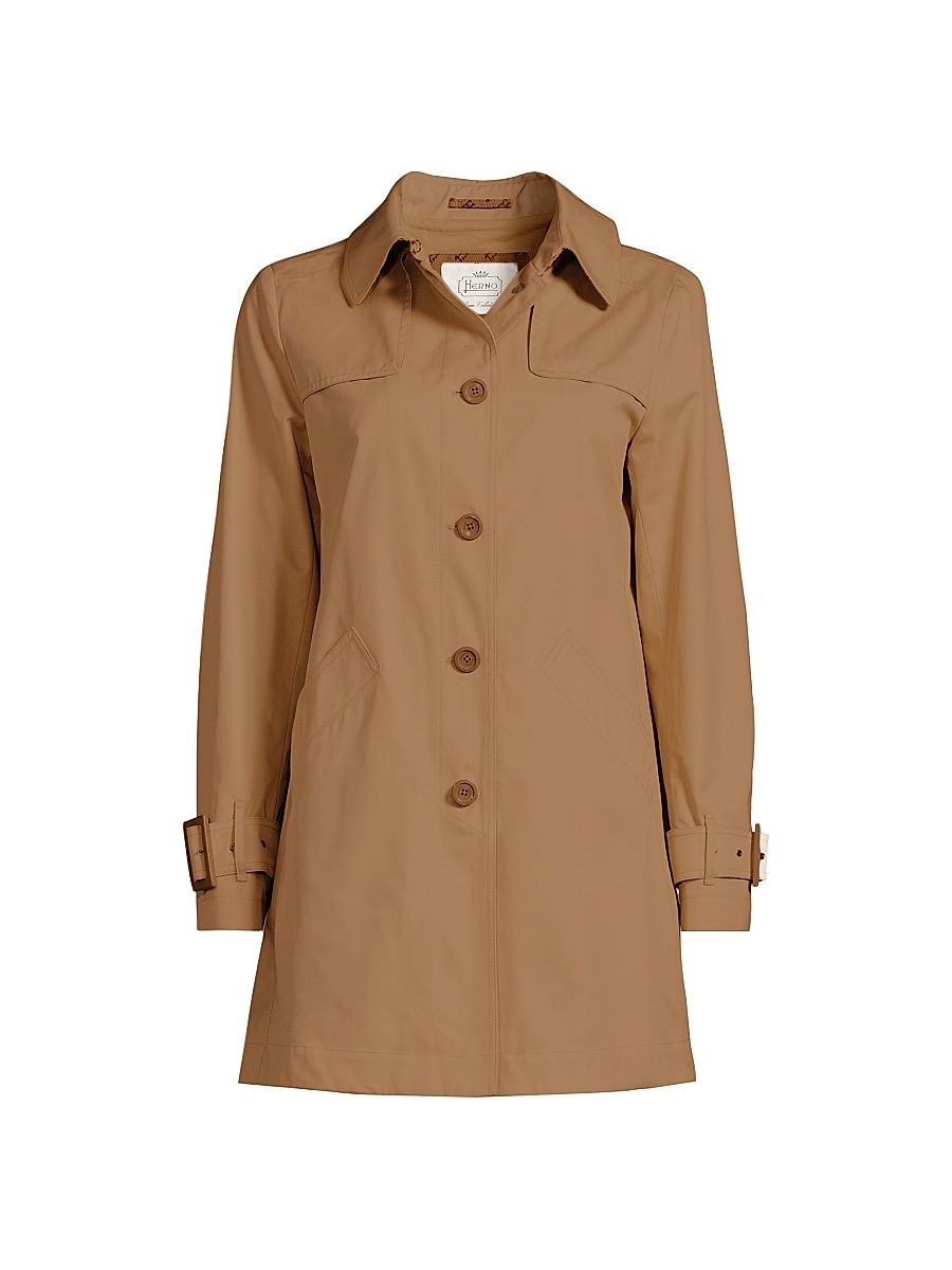 Women's Delon Cotton Trench Jacket - Camel - Size 4