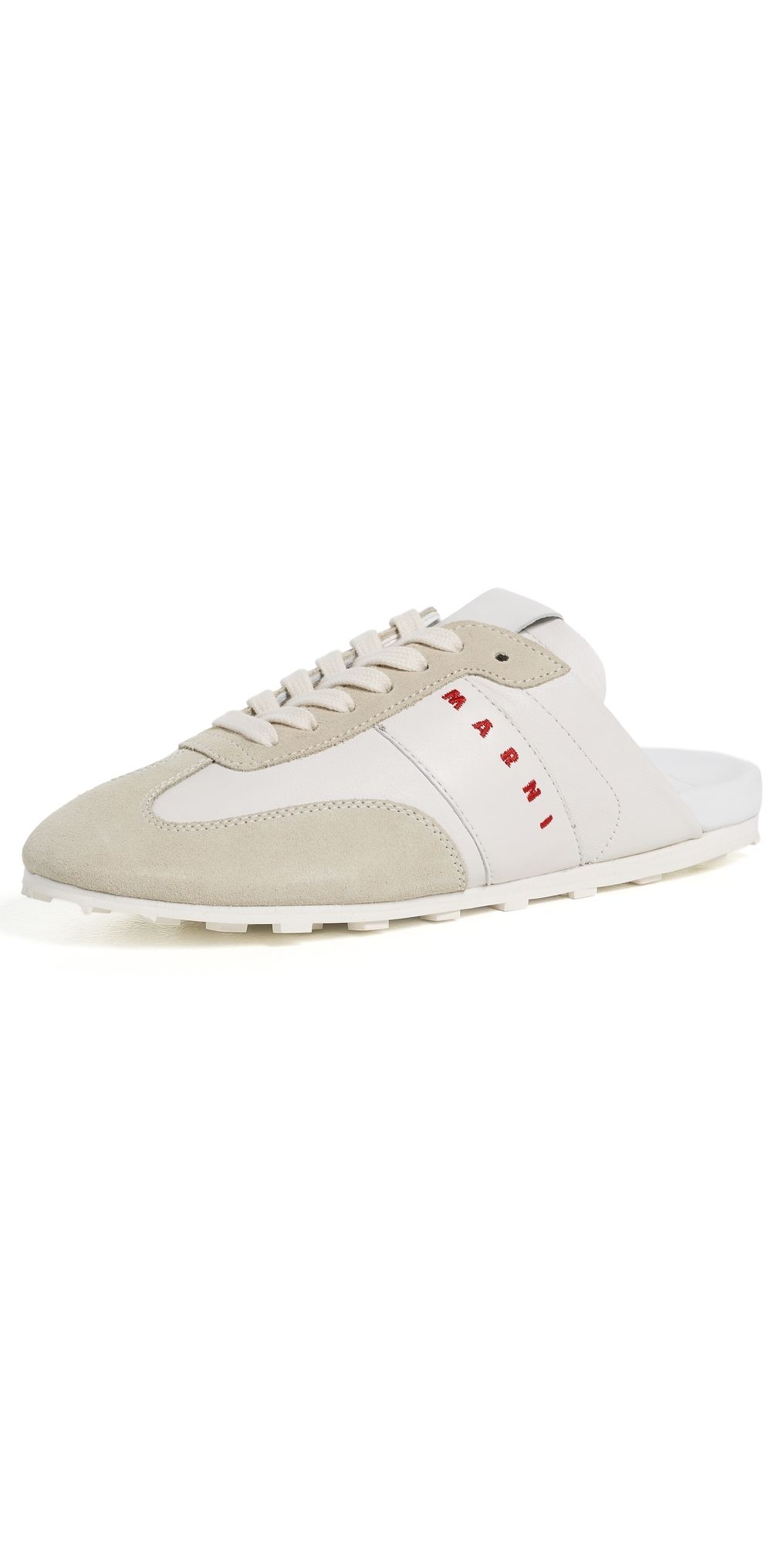 Marni Softy Soccer Slip-On Sneakers Lily White/Light Grey 36
