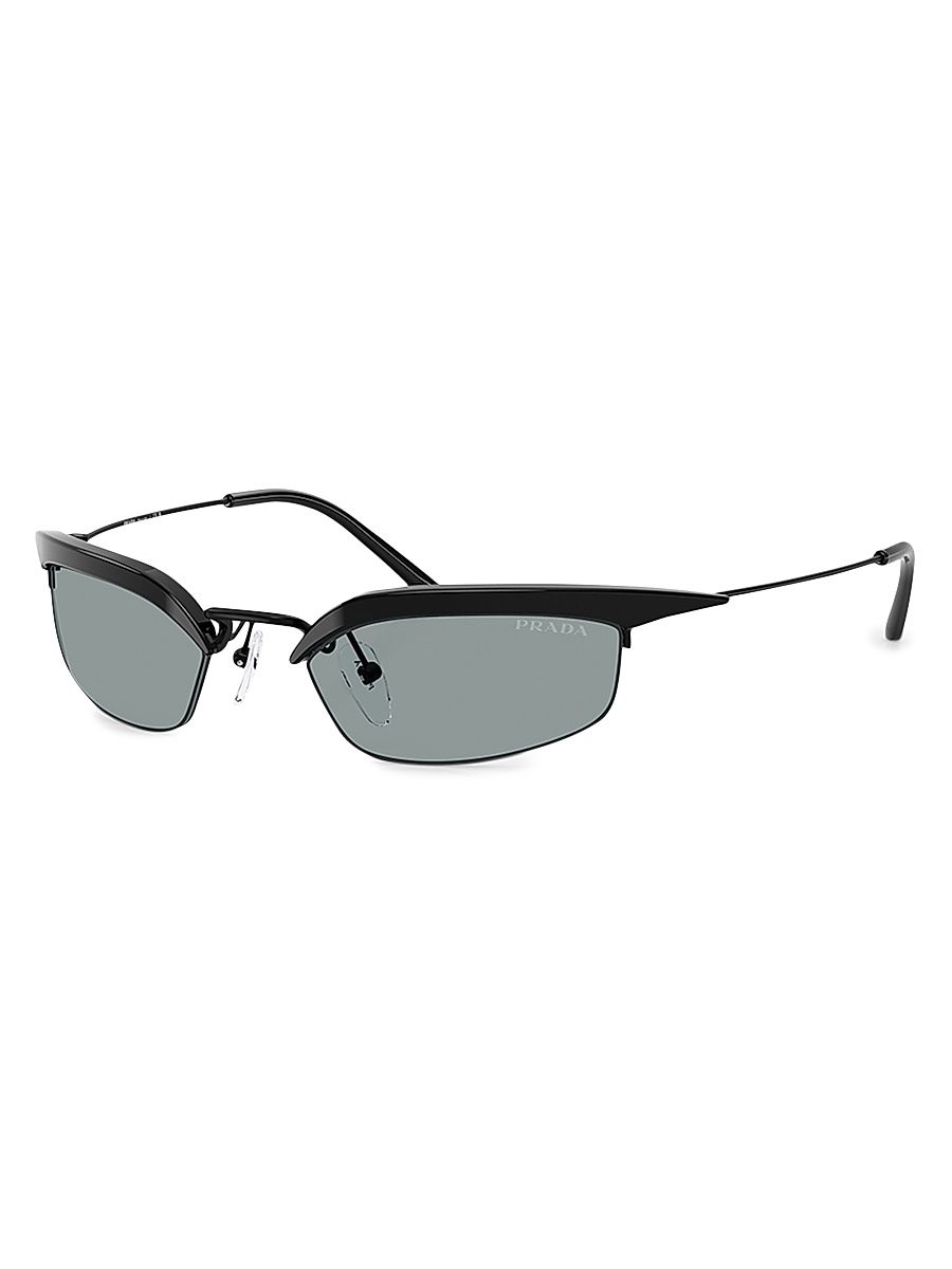 Women's 52MM Rectangular Sunglasses - Black