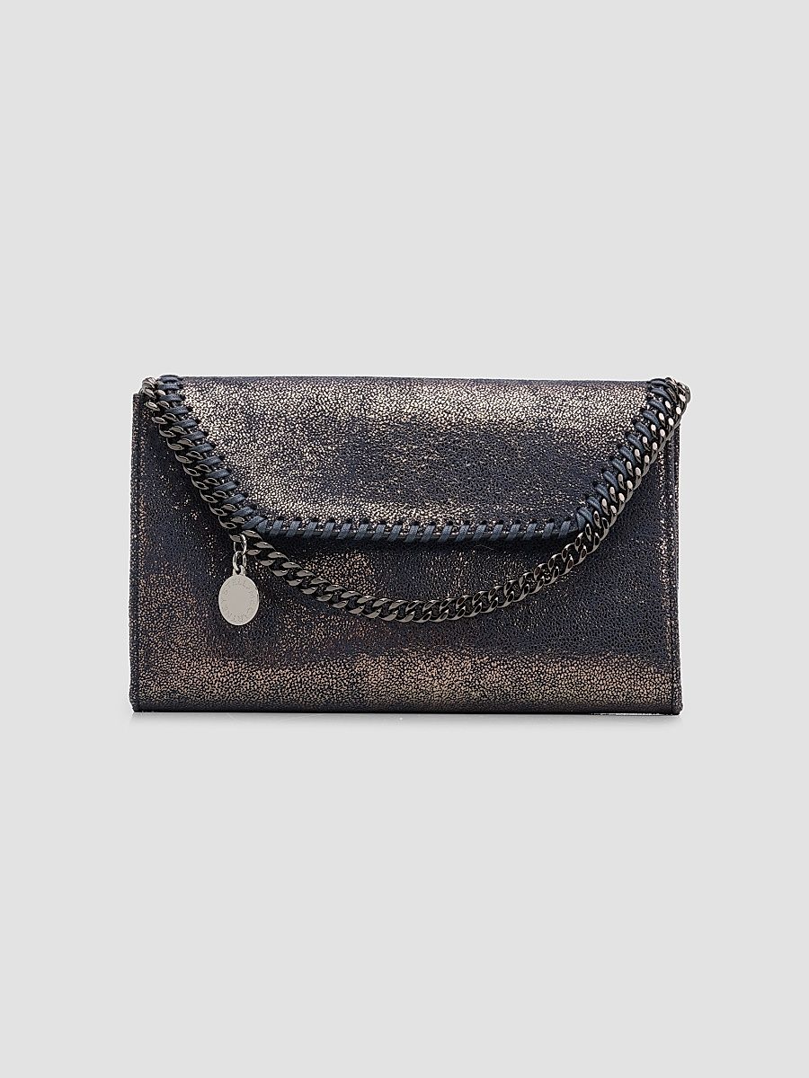 Women's Falabella Wallet-on-Chain - Dark Navy