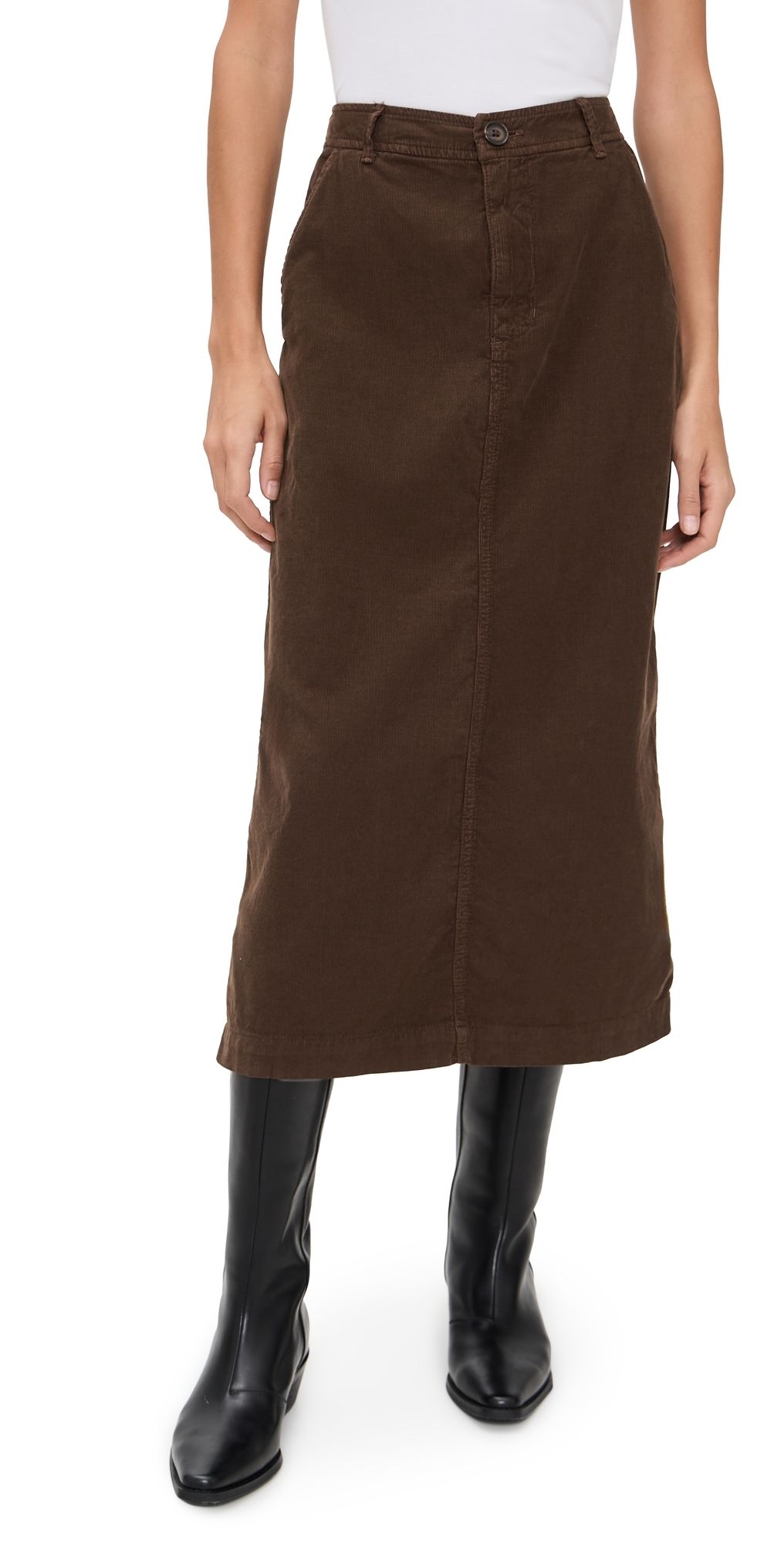 Velvet Fia Corduroy Skirt Bark 6