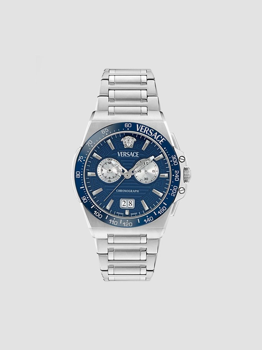 Versace Men's Greca Reaction Stainless Steel Bracelet Watch/43MM - Stainless Steel