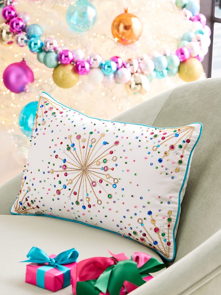 Kim Seybert Confetti Holiday Pop Pillow