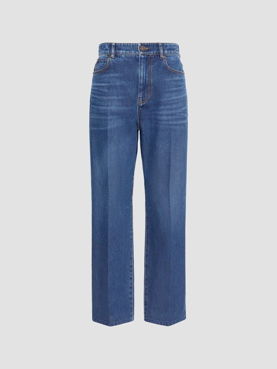 Weekend Max Mara Women's Cotton Denim Tapered Jeans - Navy - Size 0