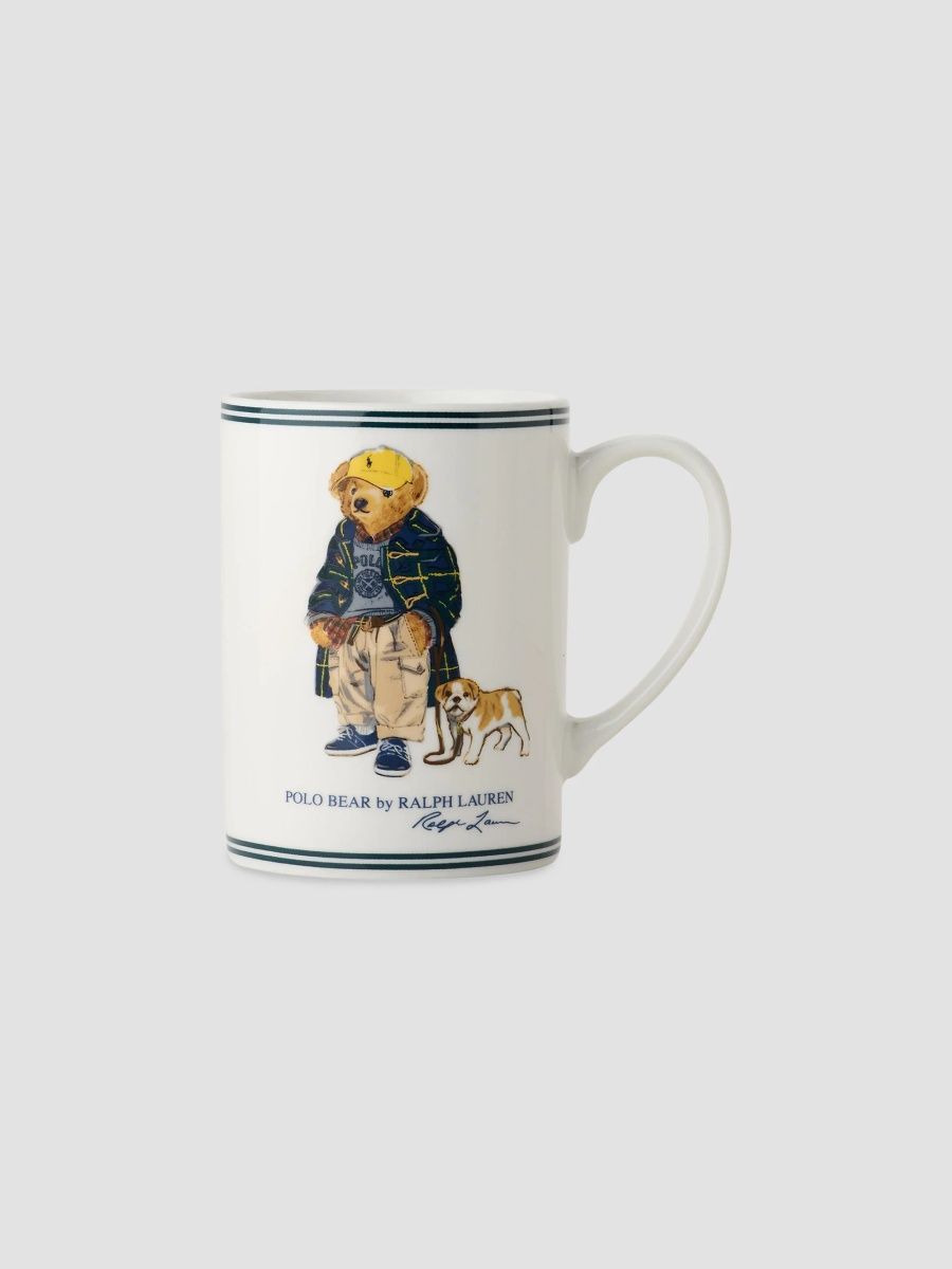 Ralph Lauren Toggle Coat Bear Mug - White Multi