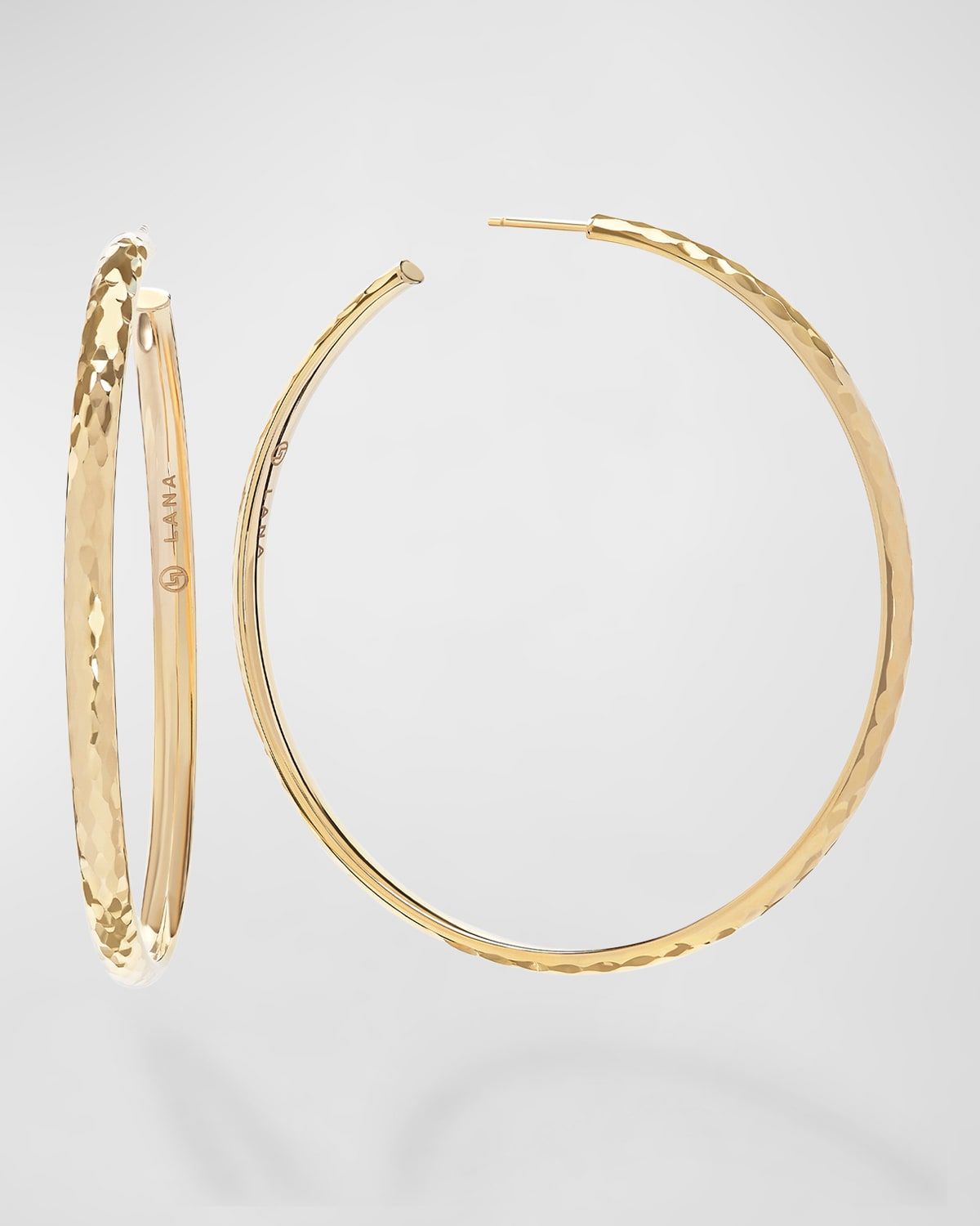 Thin Disco Hoop Earrings, 60mm