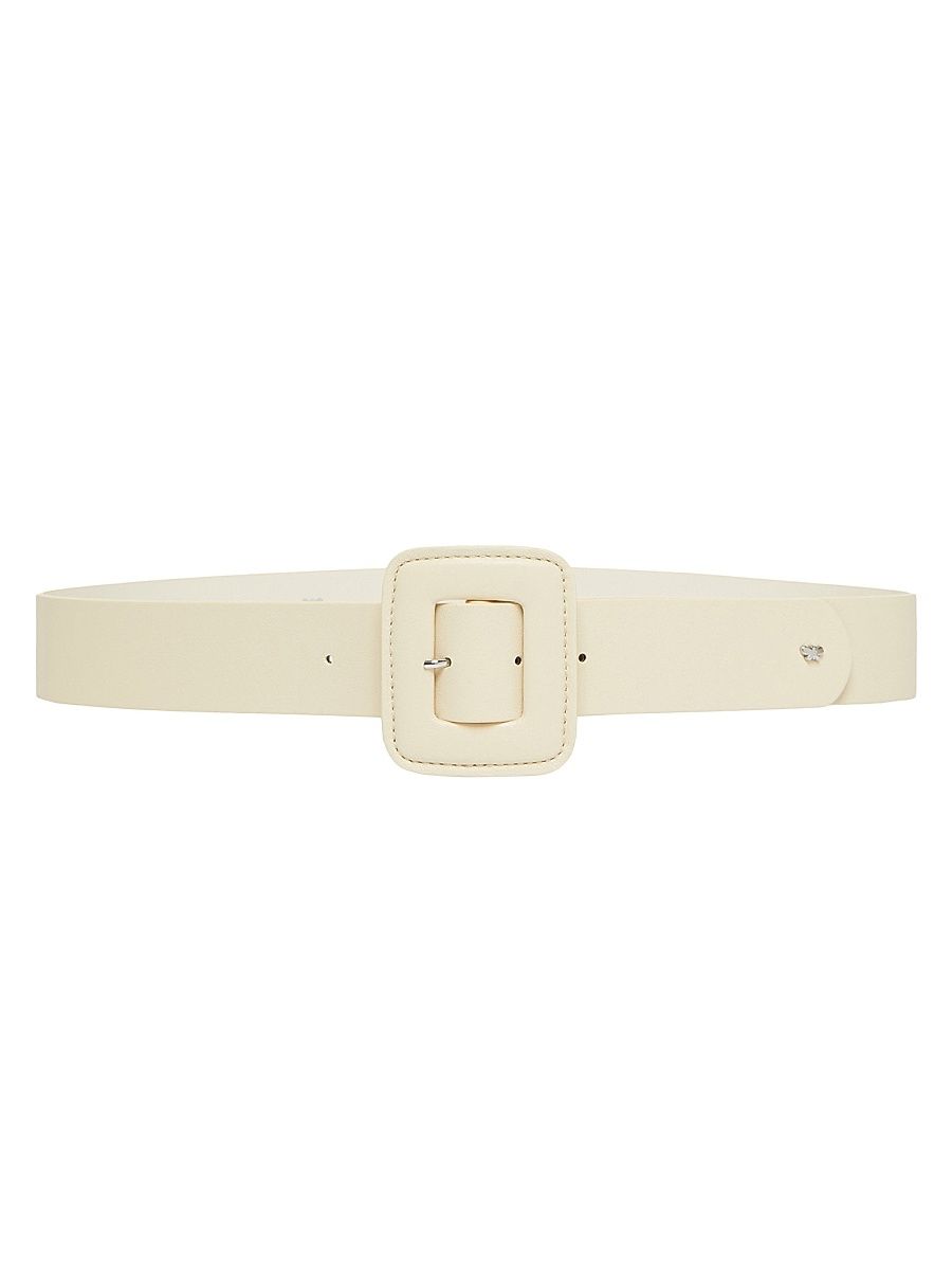 Women's Nappa Leather Belt - Ivory - Size XL