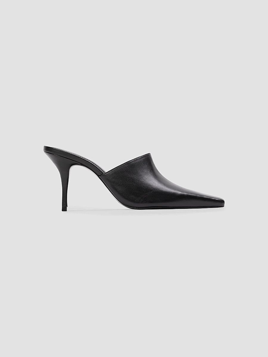 Women's Mesa 80MM Mules - Black Leather - Size 12