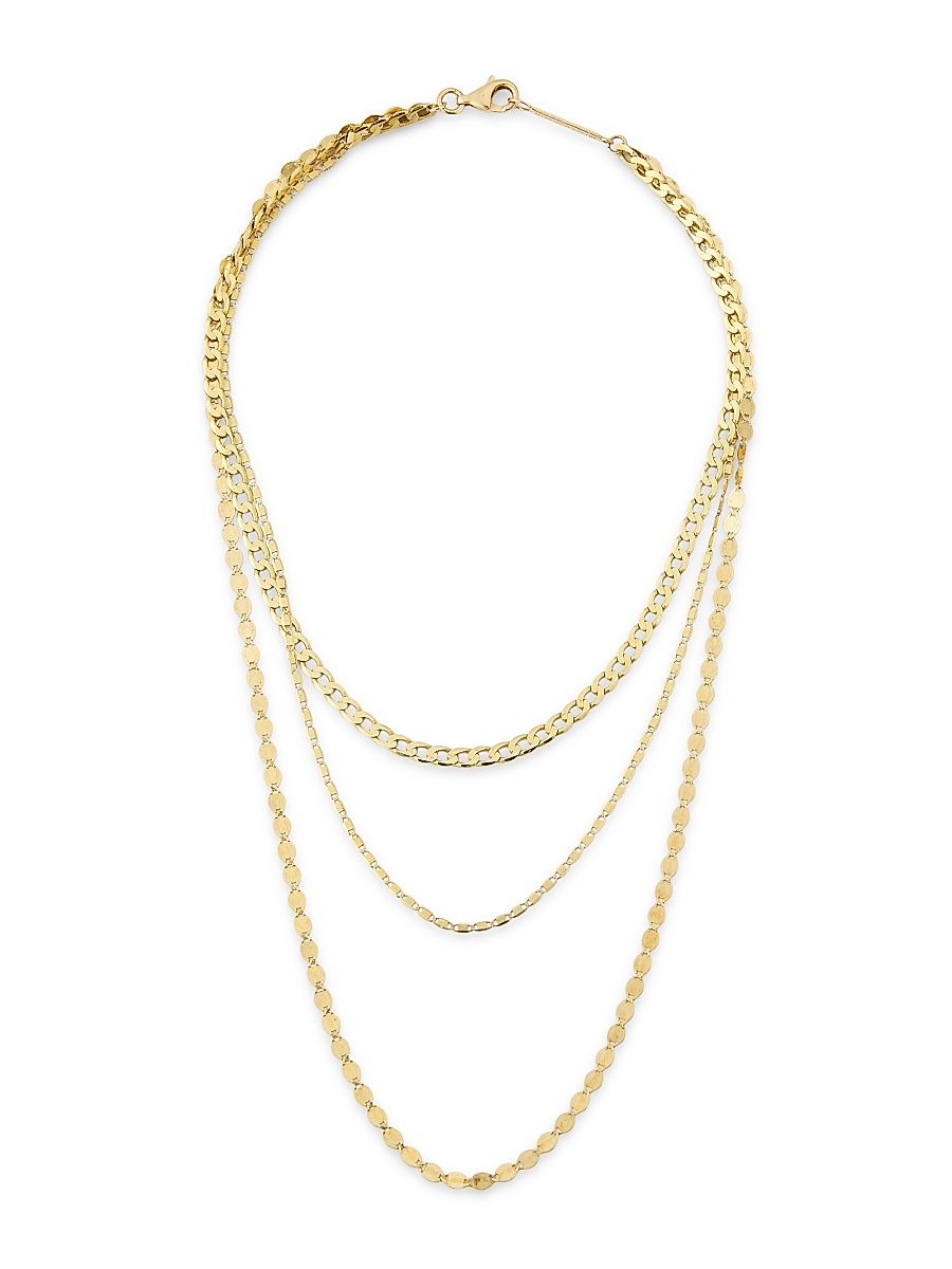 Women's 14K Yellow Gold Layered Mixed-Chain Necklace - Yellow Gold