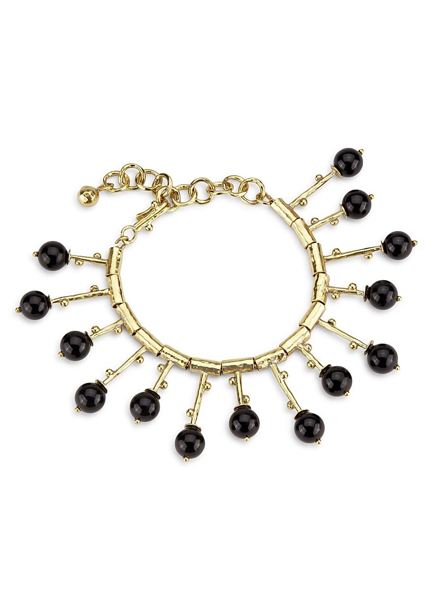 Women's Navi Goldtone & Black Onyx Bracelet - Blackonyx