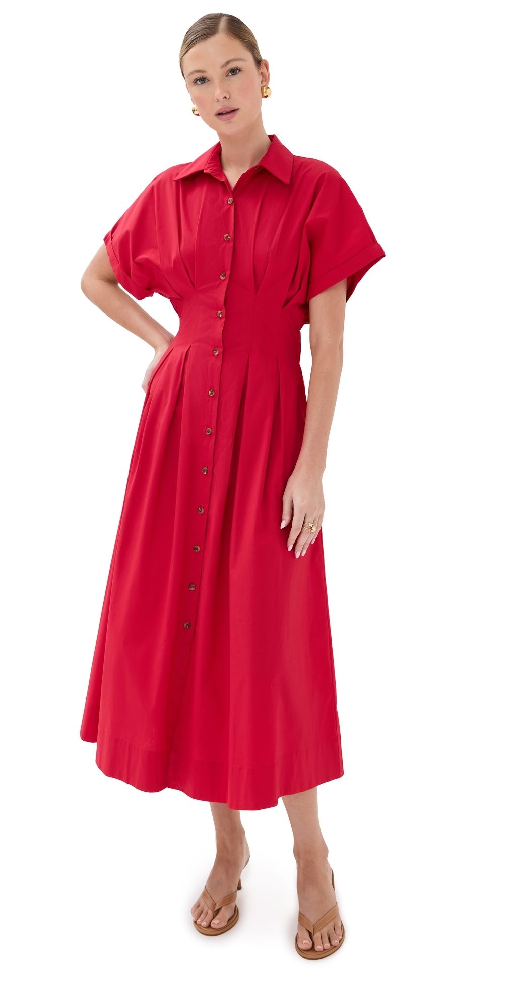 LE BOP Roberta Button Down Dress Sky Gingham XXS