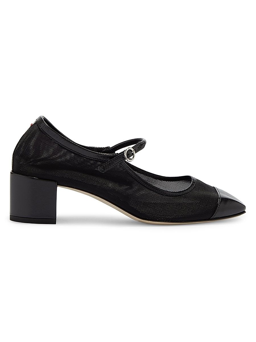 Women's Aline Mesh Square-Toe Mary Jane Pumps - Black - Size 7
