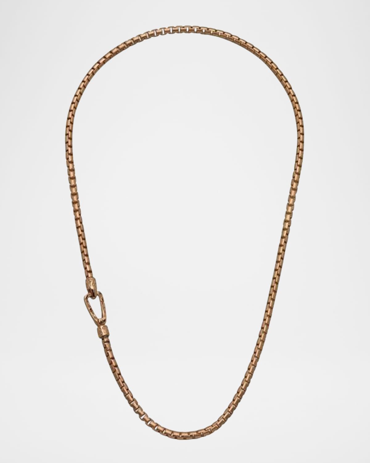 Men & apos;s Ulysses Box Chain Necklace in Gold, 52mm