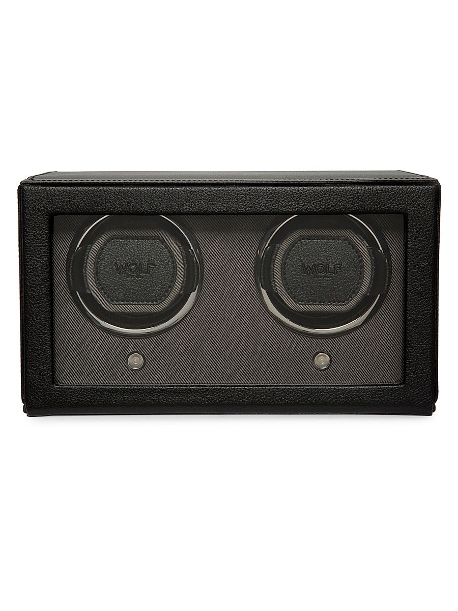Cub Double Watch Winder With Cover - Black
