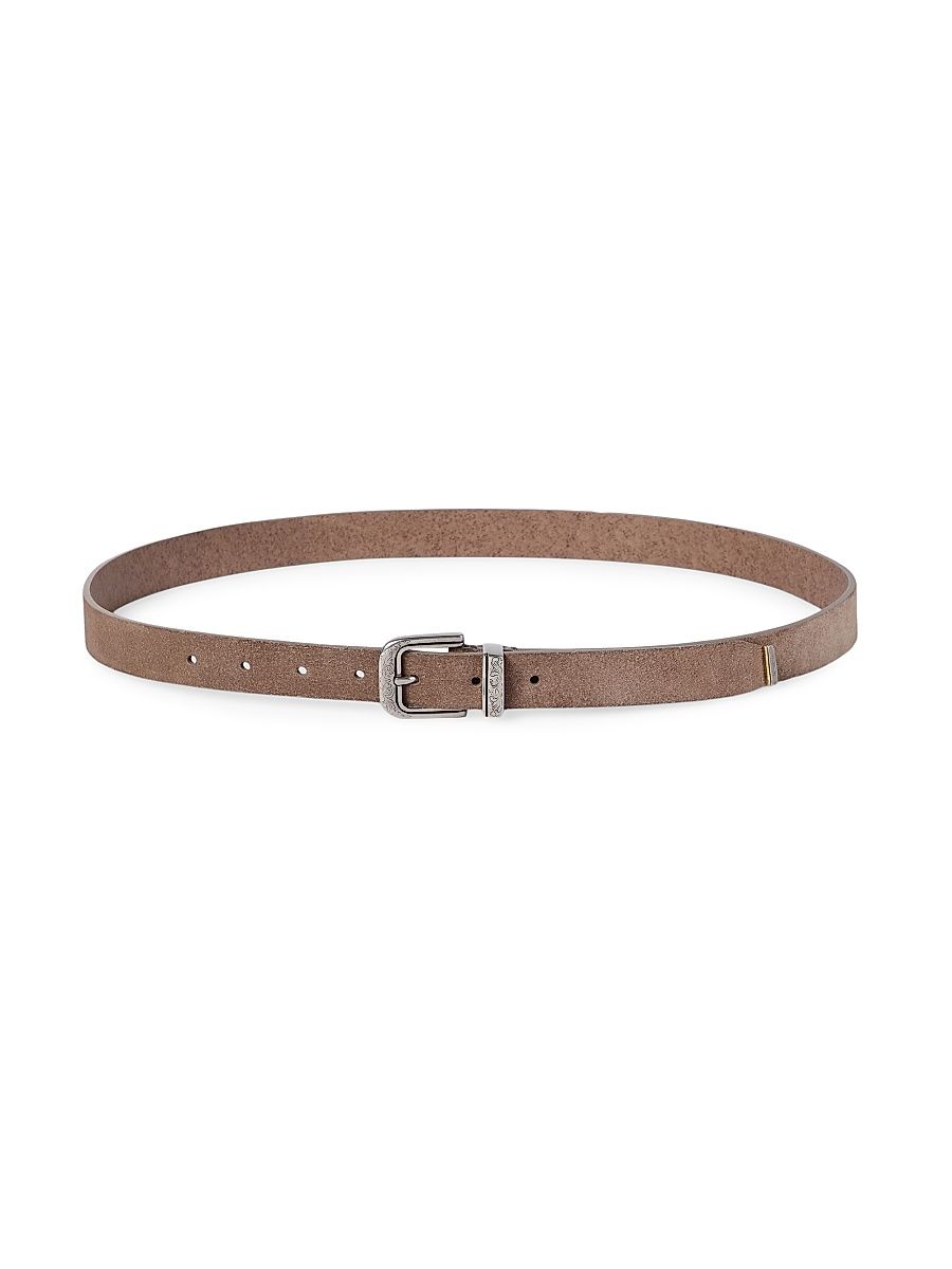 Men's Reversed Leather Belt - Light Brown - Size 38