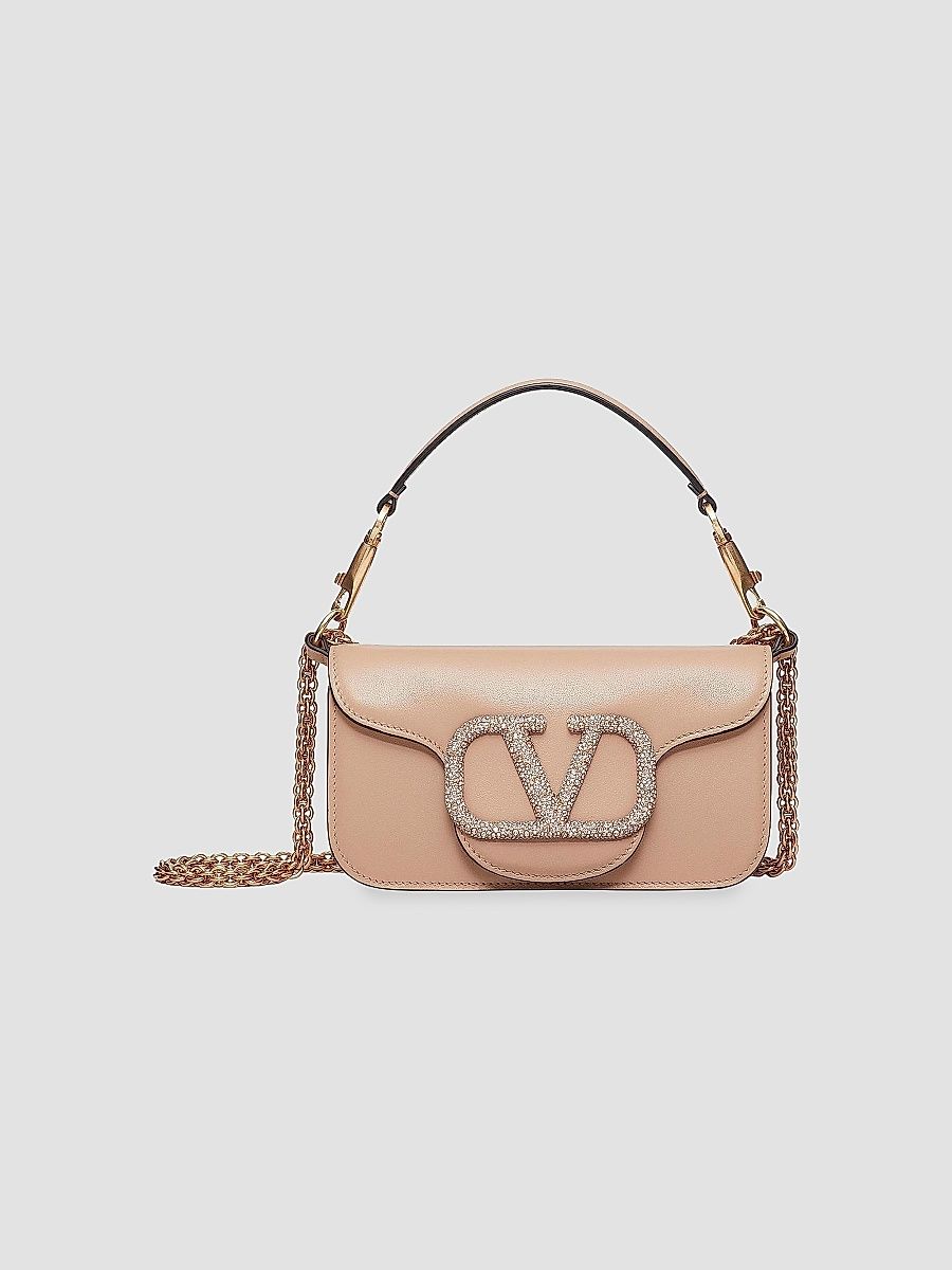 Valentino Women's Locò Small Shoulder Bag with Jewel Logo - Rose Cannelle
