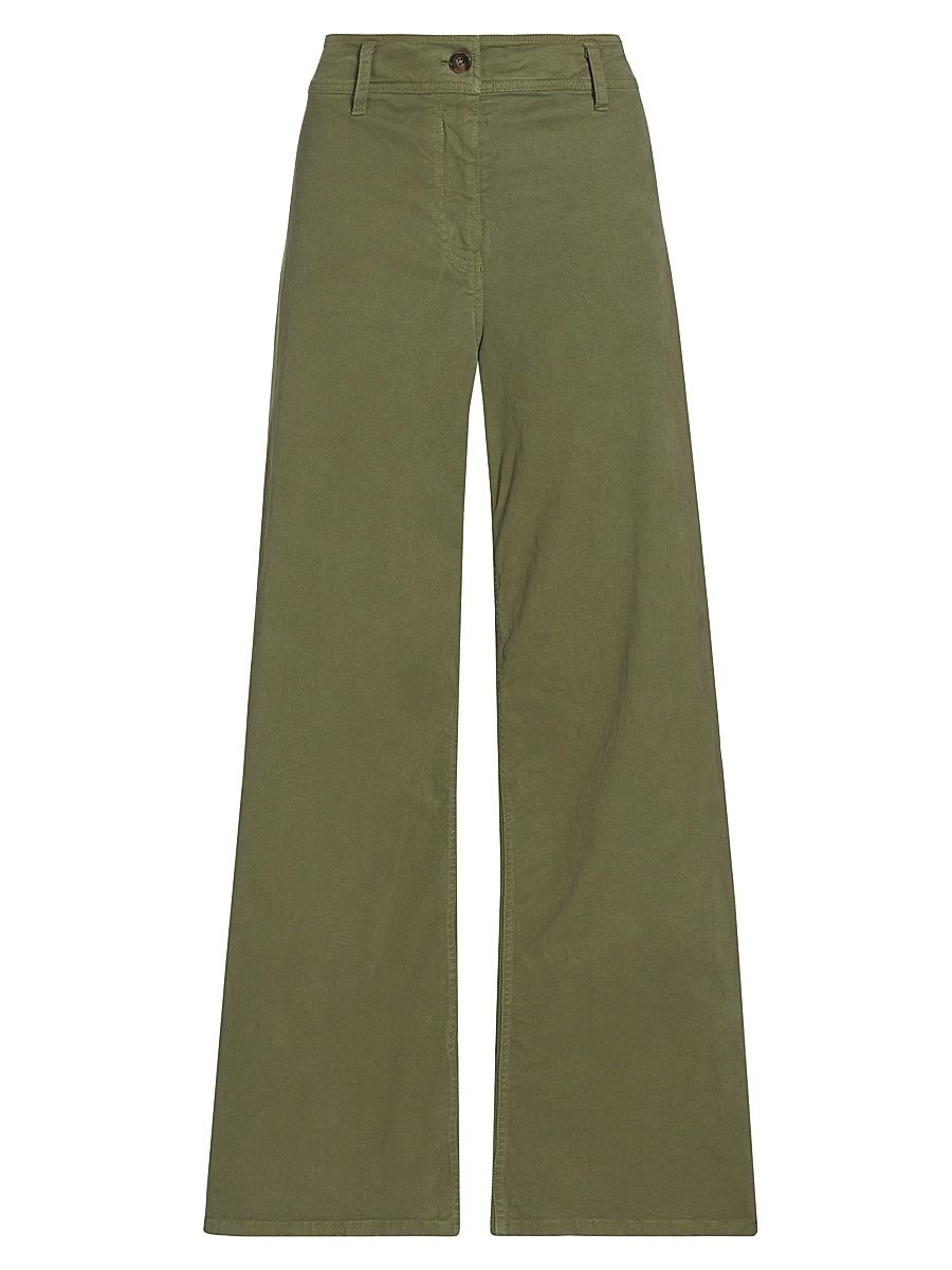 Women's Megan Brushed Stretch Twill Wide-Leg Pants - Camo - Size 12