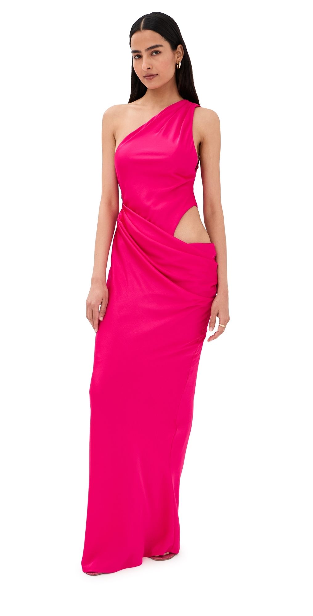 MISHA The Isadora Satin Dress Bright Rose XL