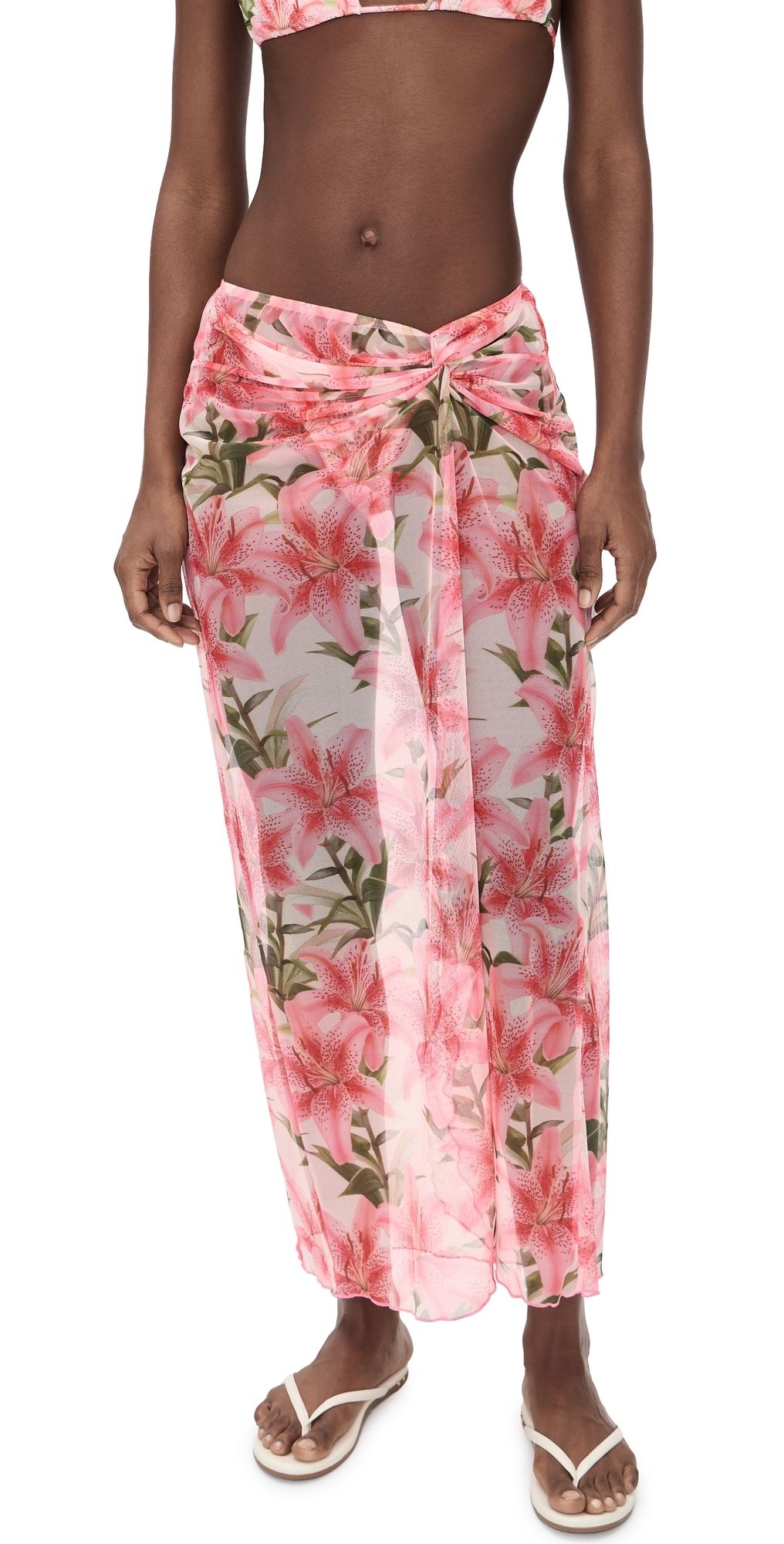 Peixoto Lori Maxi Skirt Sarong Hawaiian Bloom S