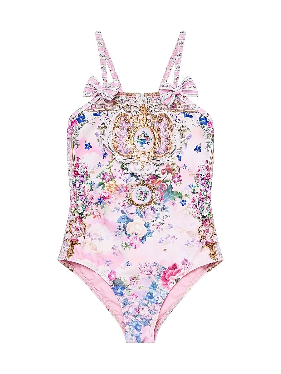 Little Girl's & Girl's Palatial Pastels One-Piece Swimsuit - Palatial Pastels - Size 4