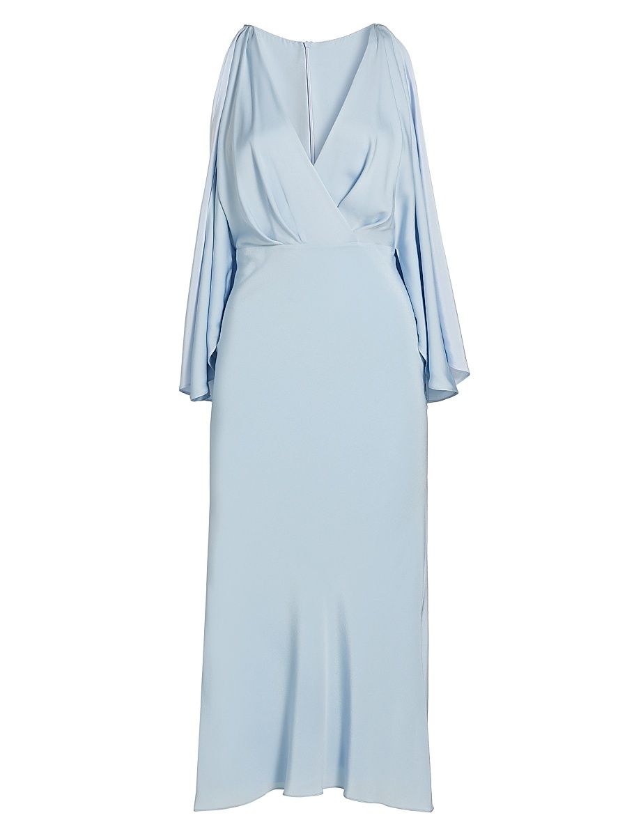 Women's The Camille Silk Bias-Cut Dress - Sky Blue - Size 14