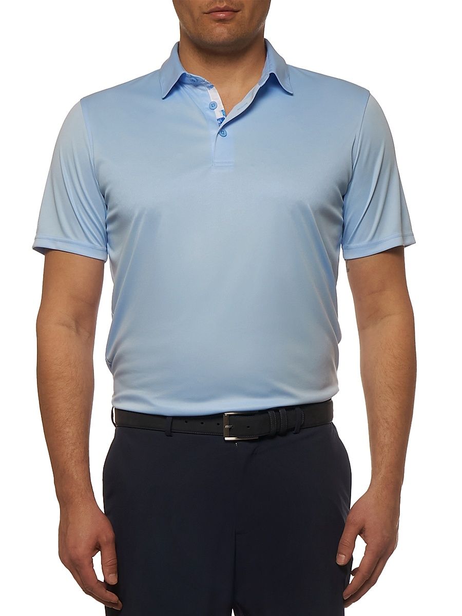 Men's Axelsen Knit Performance Polo - Light Blue - Size XL