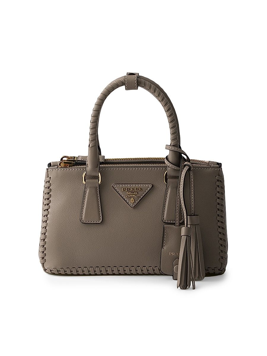 Women's Prada Galleria Mini Leather Top Handle Bag - Brown