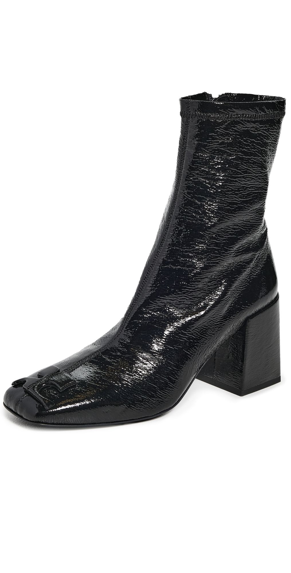 Courrèges Reedition Vinyl Ankle Boots Black 37