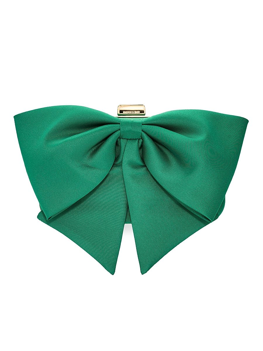 Women's Cupids Satin Clutch - Green Garnet
