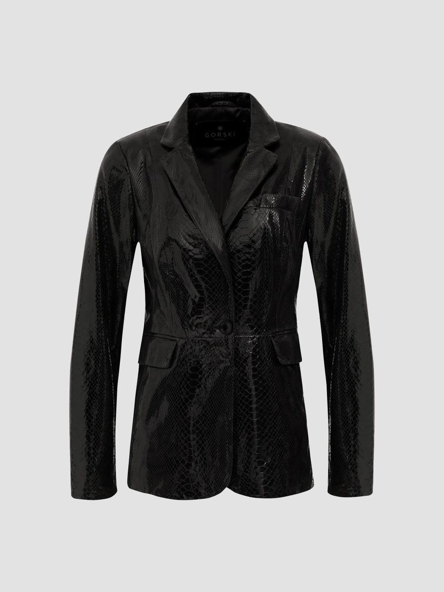 Gorski Women's Metis Suede Single Breasted Blazer - Black - Size XL