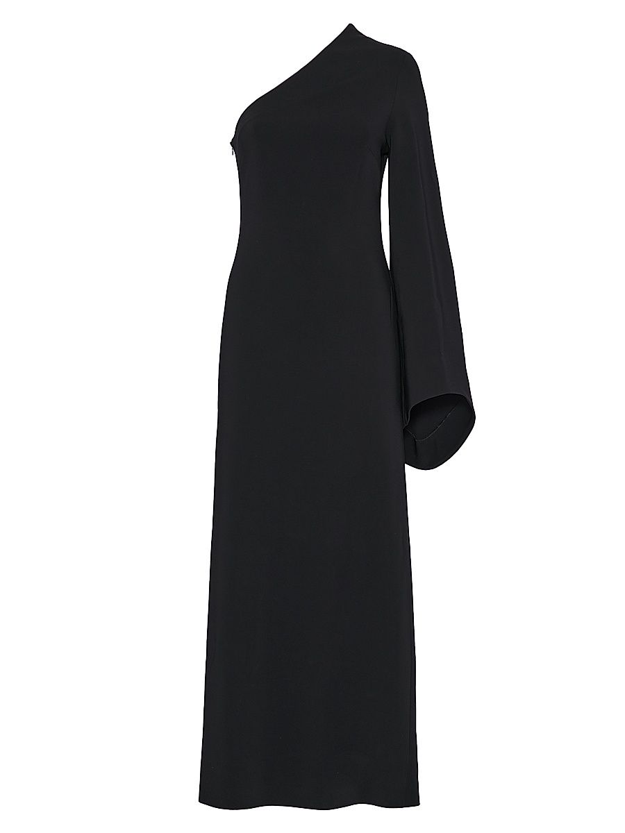 Women's Monia One-Shoulder A-Line Gown - Black - Size 6