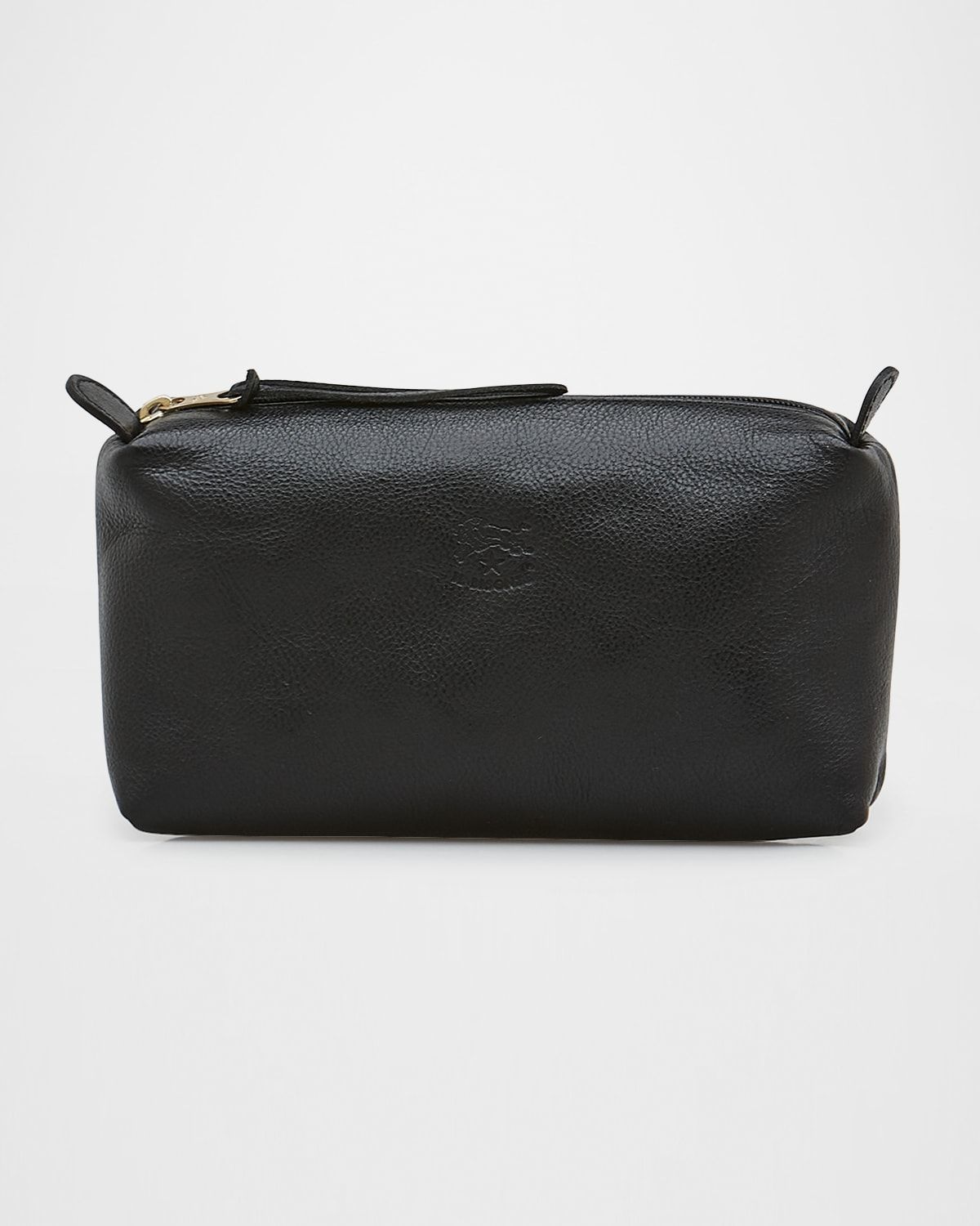 Classic Zip Leather Cosmetic Bag