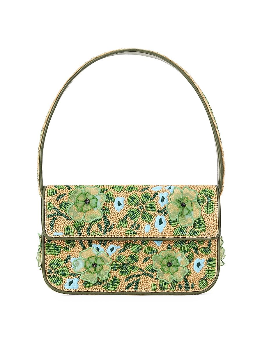 Women's Tommy Floral Beaded Shoulder Bag - Moss Floral