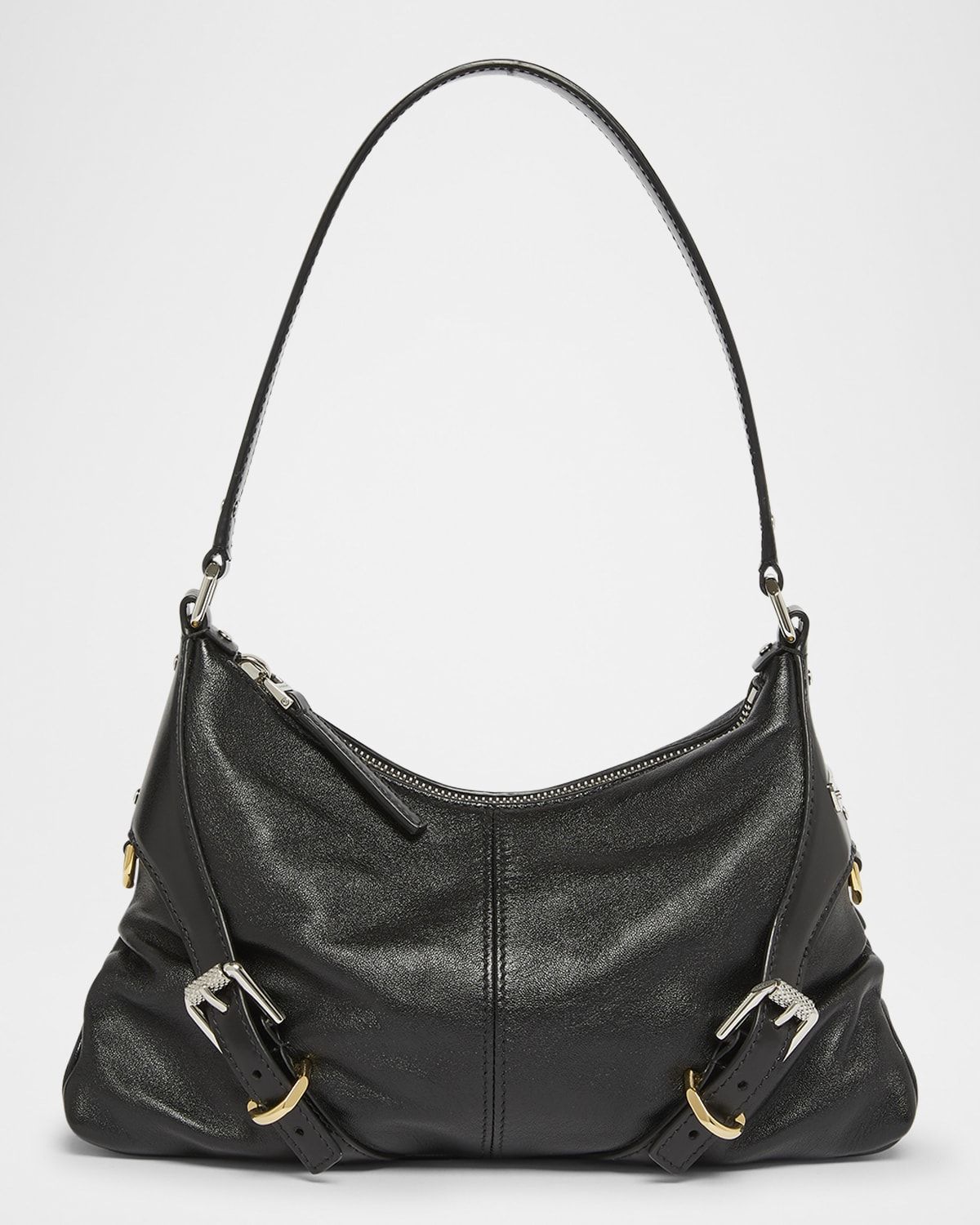 Voyou Harness Shoulder Bag in Shiny Leather