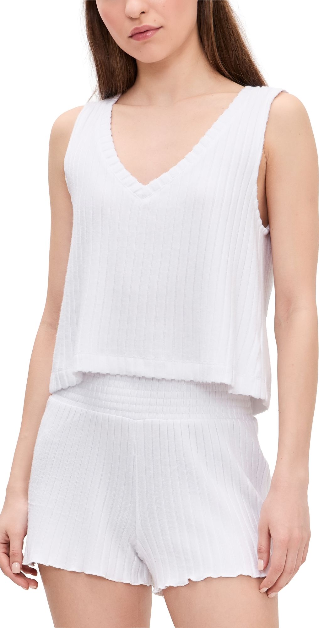 Z Supply Sloane Rib Tank Top White M