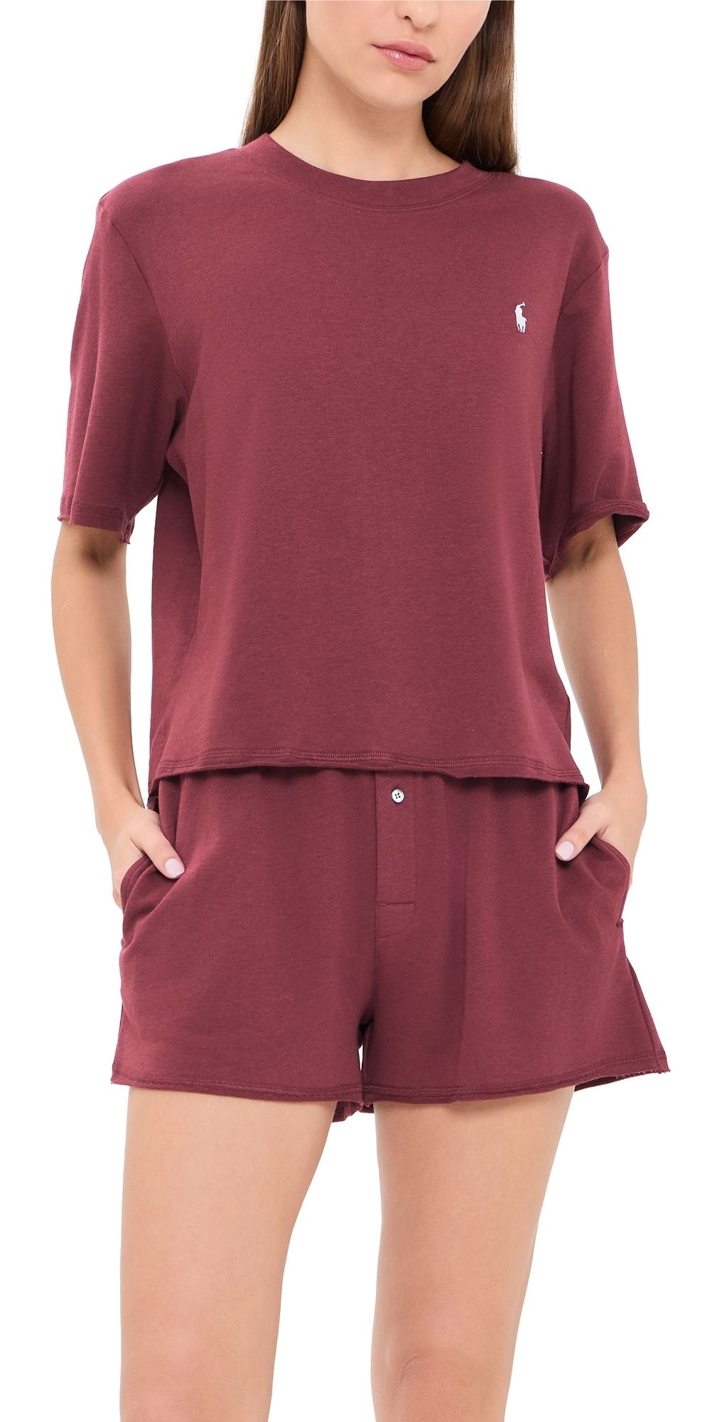 Polo Ralph Lauren Short Sleeve Pajama Set Zinfandel XL